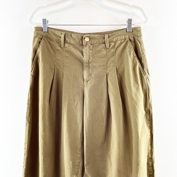 L'Agence Jayce High Rise Pleated Chino Wide Leg Pants Green 29 / 8 - Picture 11 of 11